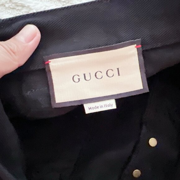 GUCCI JEANS PANTS Tapered CARGO MONOGRAM GG LOGO Horsebit Black Mens  Size 42 - Picture 4 of 10